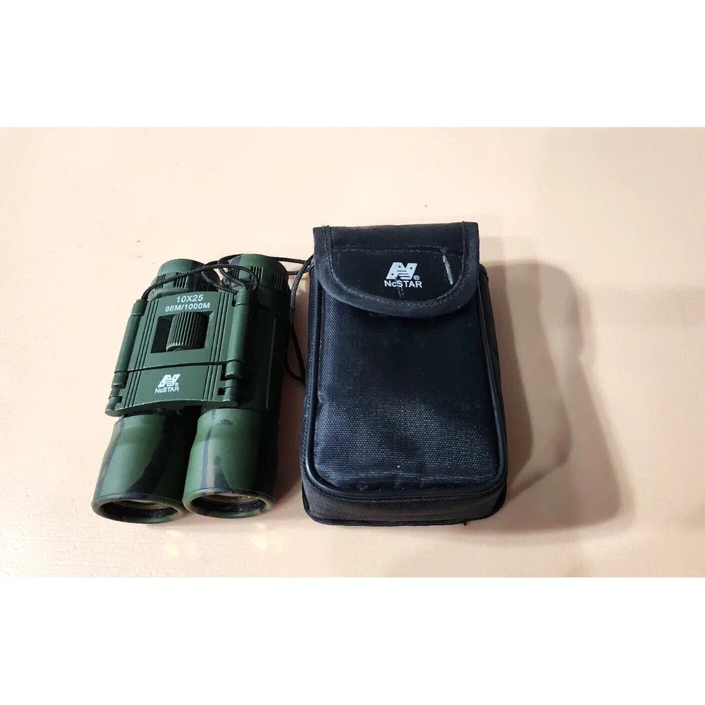 Vintage‎ Focal 10x25 Binoculars 96Mft/1000 Yards w/Case Made in Japan